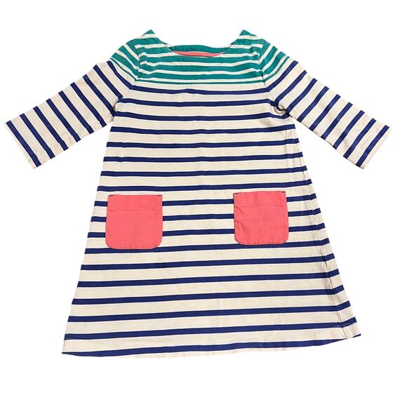 Mini Boden Other - Mini Boden Girl’s Striped Play Dress Size 5-6y Cotton Knit Casual Colorful